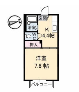 プレインコーポ　Ｂ棟の間取り