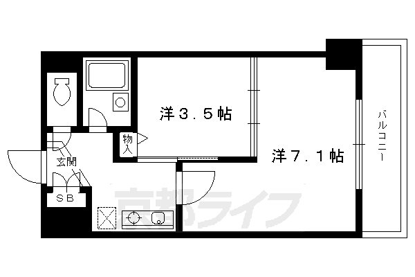 De’lead金閣寺道の間取り写真