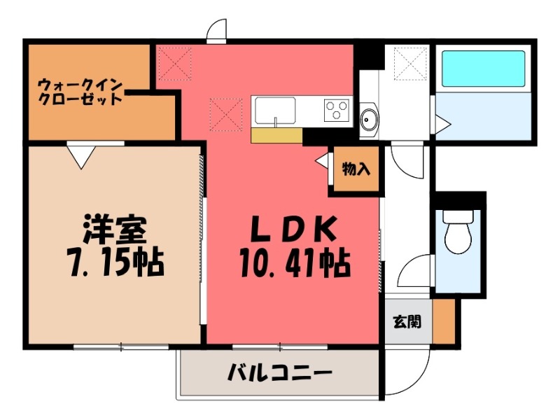 ＪＲ上越線 群馬総社駅 徒歩4分 2階建 築4年の間取り写真