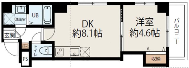 京成千葉線 千葉中央駅 徒歩6分 7階建 築4年の間取り写真