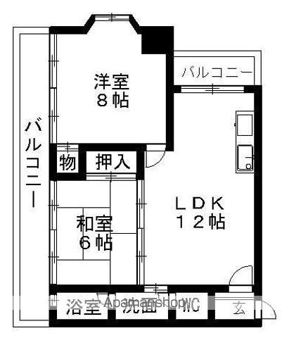 花自紅三郷マンションの間取り写真