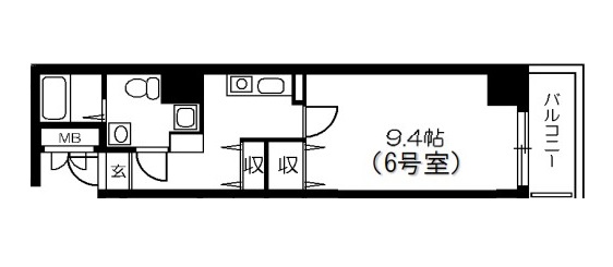 地下鉄御堂筋線 心斎橋駅 徒歩5分 10階建 築21年の間取り写真