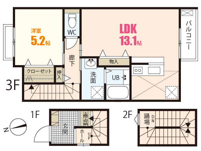 ラヴィーヌ上町屋の間取り写真