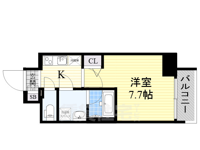 レジュールアッシュ大阪城WESTの間取り写真