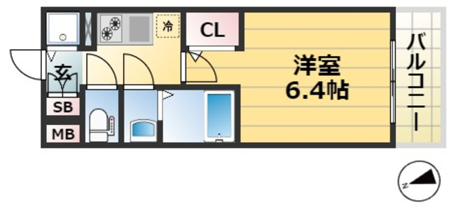 エスリード神戸兵庫駅マリーナスクエアの間取り写真