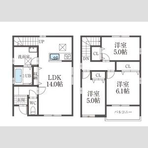 Land court 平和Dの間取り写真