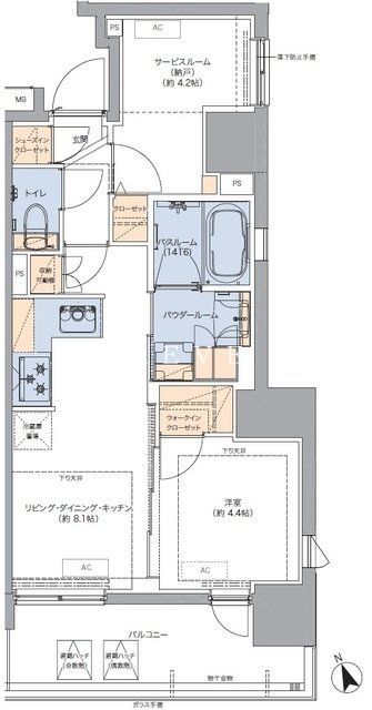 トラディティオ門前仲町の間取り写真