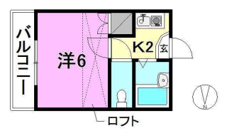 松山市和泉北のアパートの間取り