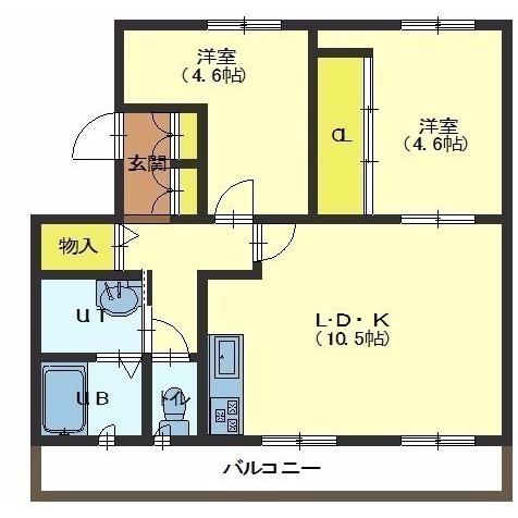 函館市川原町のアパートの間取り