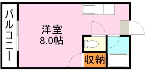 鹿児島市平之町のマンションの間取り