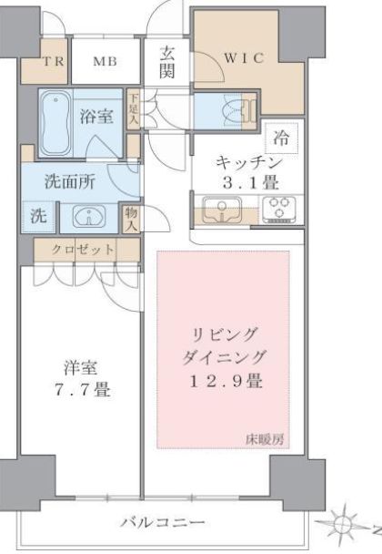 江東区東雲のマンションの間取り