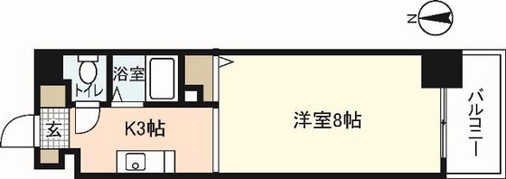 広島市中区富士見町のマンションの間取り