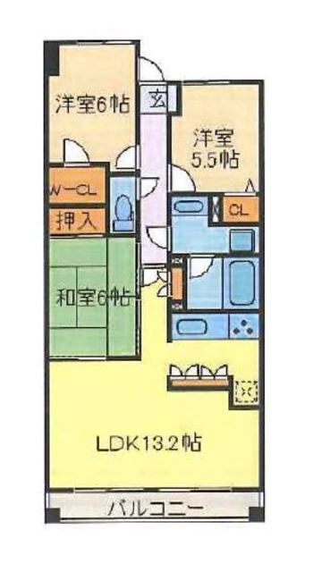 【富士市吉原のマンションの間取り】