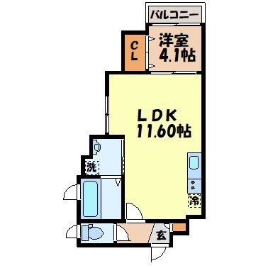 MODERN　PALAZZO 新戸町Iの間取り