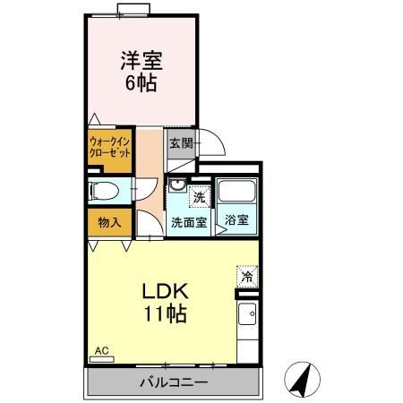 知多郡武豊町字石川のアパートの間取り