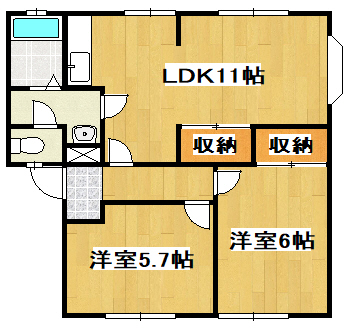 【加東市社のアパートの間取り】