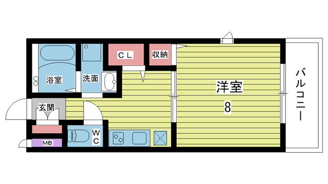 豊中市柴原町のアパートの間取り