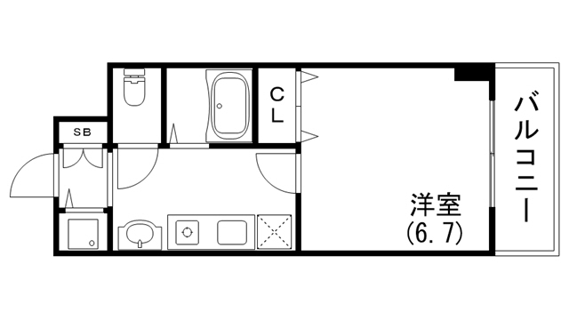 スワンズ神戸三宮イーストの間取り