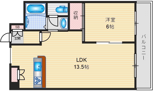 摂津市三島のマンションの間取り