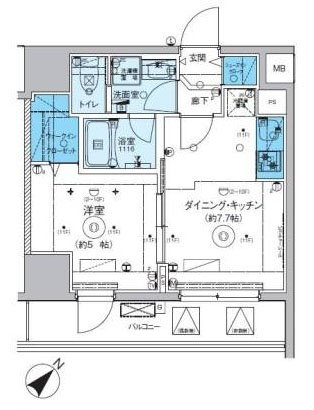 リヴシティ横濱関内弐番館の間取り