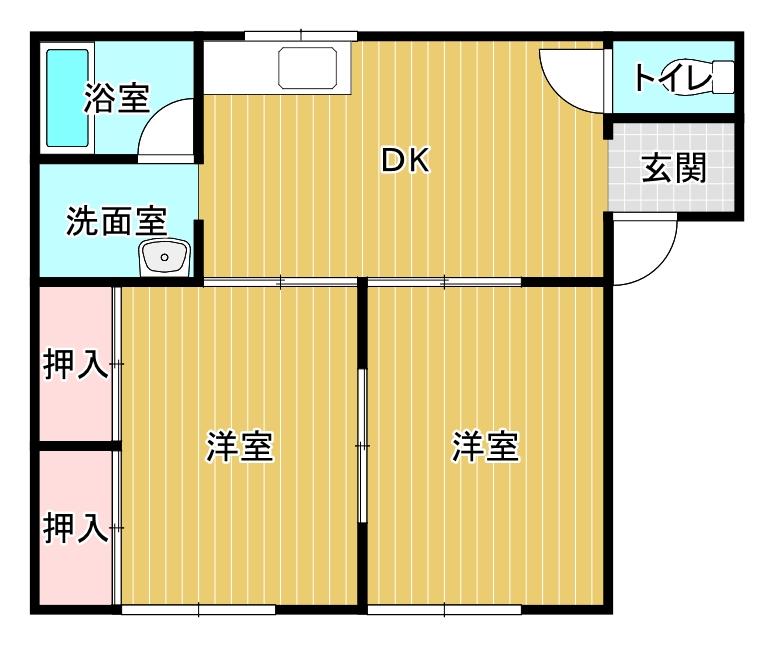 サザンハイツAの間取り