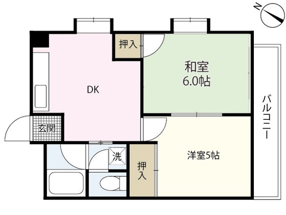 広島市中区宝町のマンションの間取り