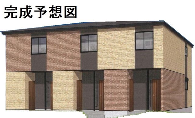 岩国市車町のアパートの建物外観