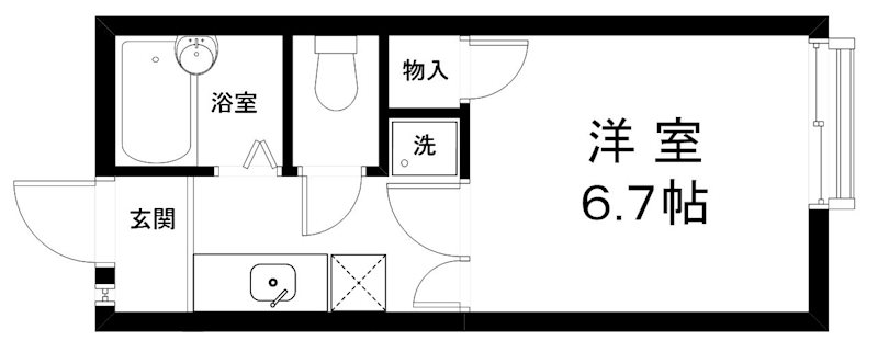 東近江市五個荘竜田町のアパートの間取り