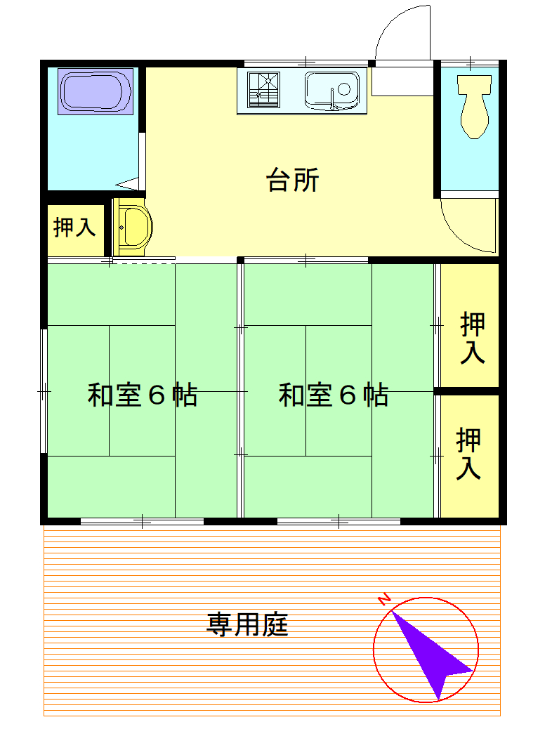 コーポ大和の間取り