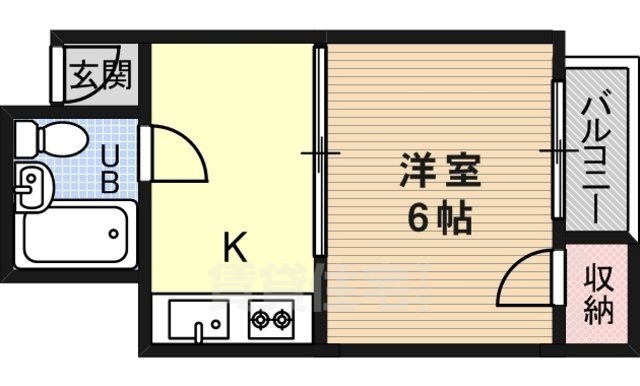 堺市堺区南旅篭町西のマンションの間取り