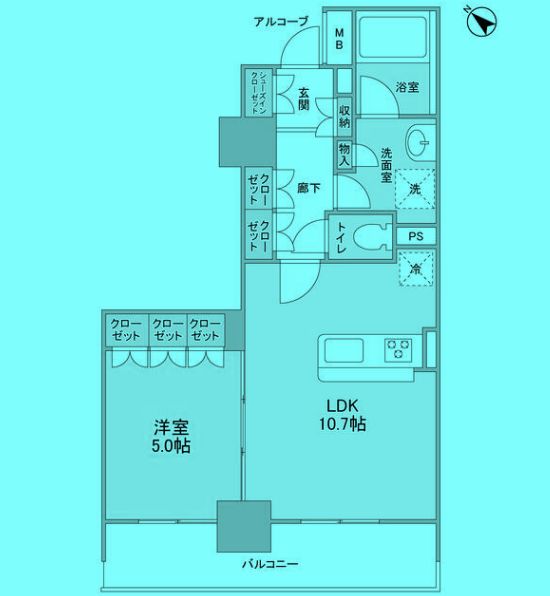 品川区西五反田のマンションの間取り