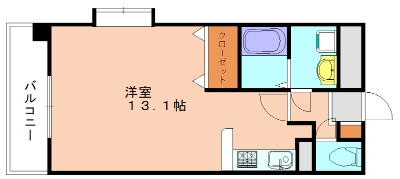 宗像市石丸のマンションの間取り