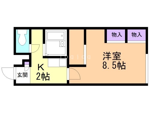 旭川市春光台三条のアパートの間取り