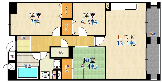 パインフィールド洛東の間取り