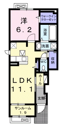 山形市松山のアパートの間取り