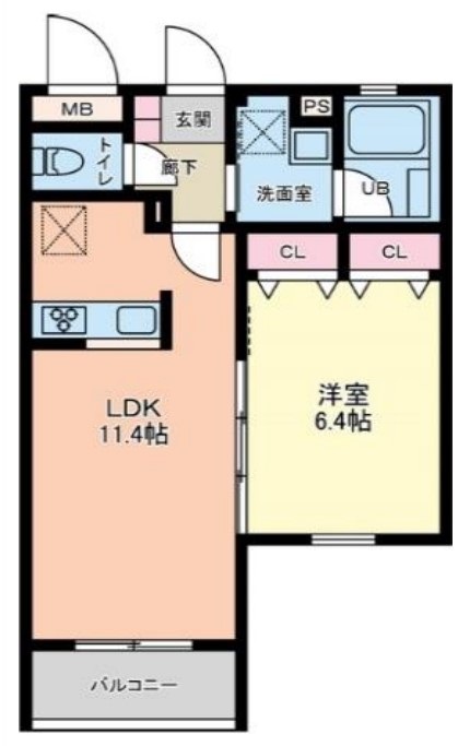 さいたま市大宮区櫛引町のマンションの間取り