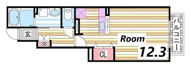 姫路市網干区垣内西町のアパートの間取り