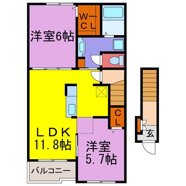 メゾンカルムの間取り