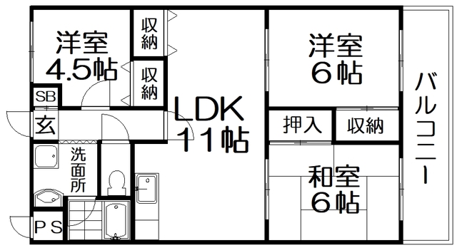 ハイブリッド交北Iの間取り