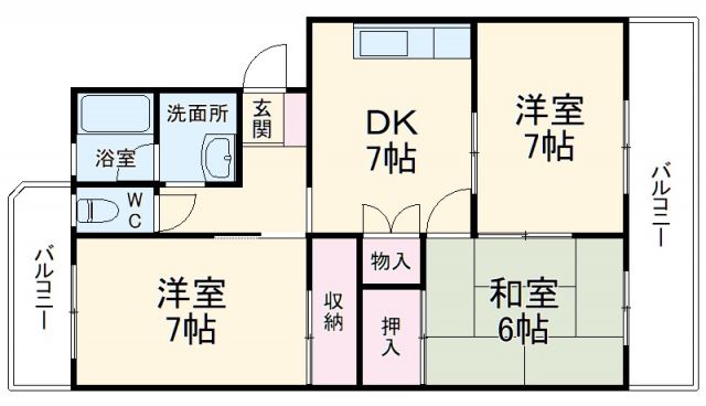 シティハイツ樋井川の間取り