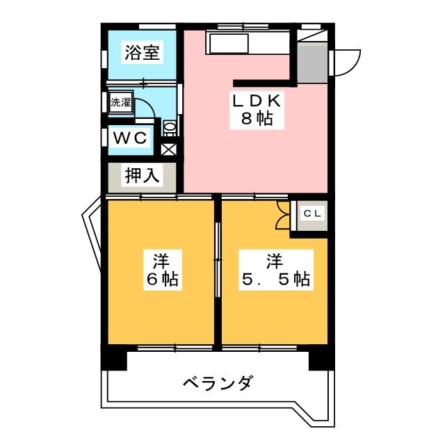 第２ロジィングス天野屋の間取り