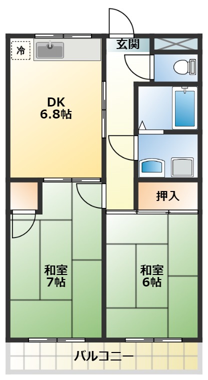 第２今井ハイツの間取り