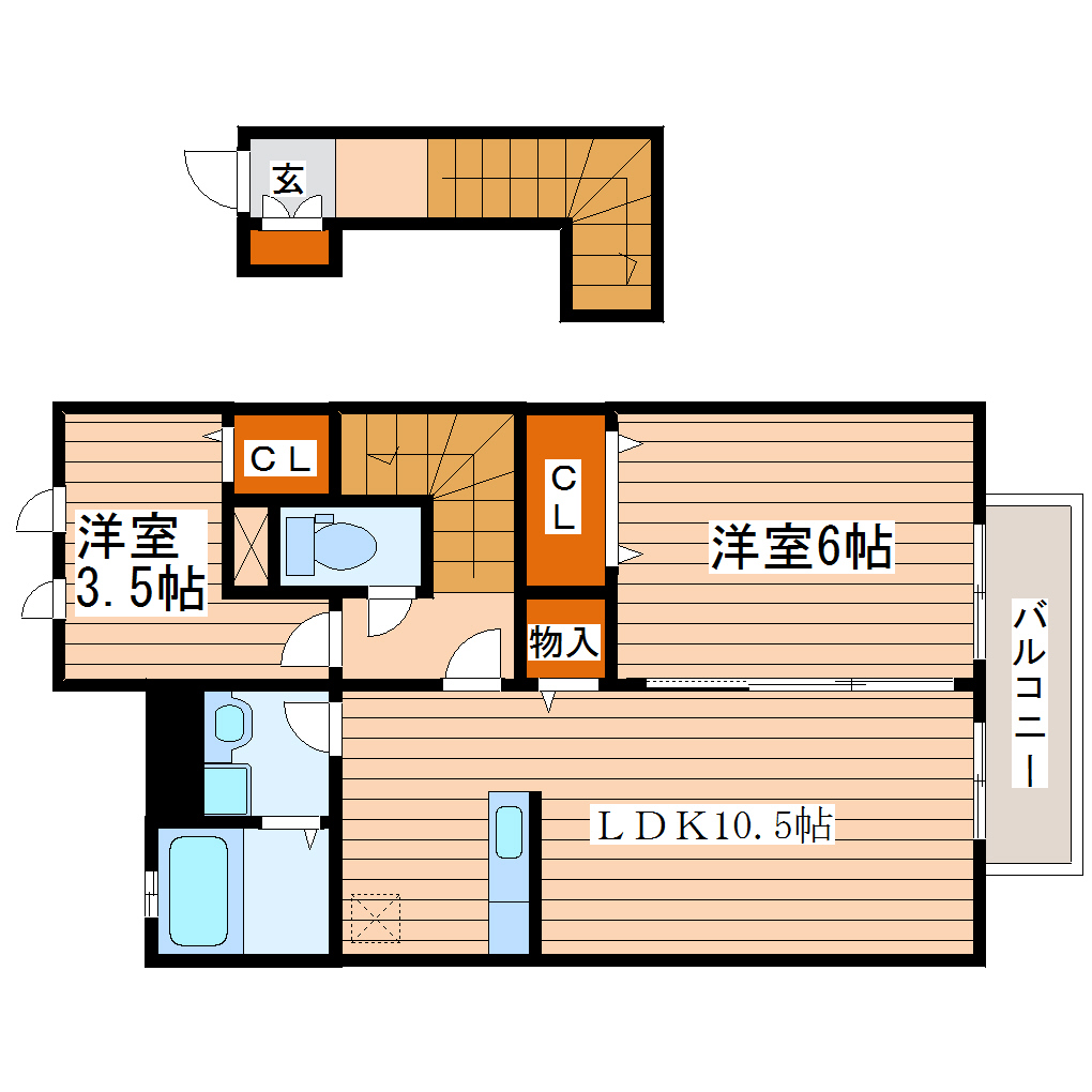 パセオプラシード成田Dの間取り