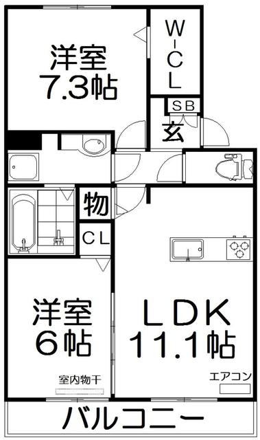 MAISON DE FLEUR 楠葉　ダリアの間取り