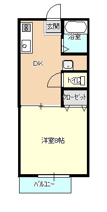 稲敷郡阿見町住吉のアパートの間取り