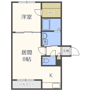 札幌市東区北十九条東のマンションの間取り