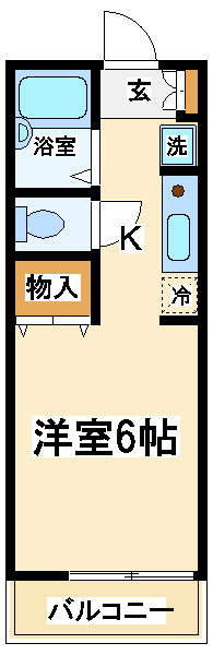 調布市仙川町のアパートの間取り