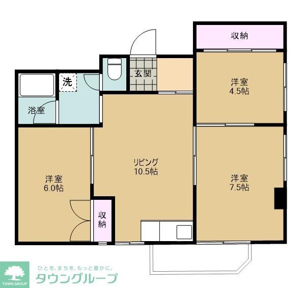 【川越市南台のマンションの間取り】