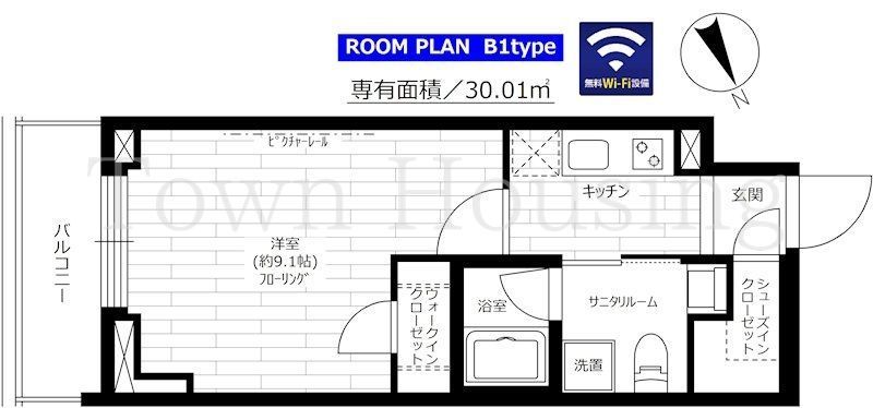 港区六本木のマンションの間取り