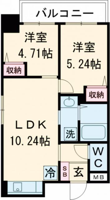 サムティ諏訪神社前の間取り